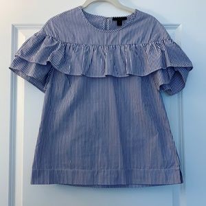 JCREW cotton striped blouse